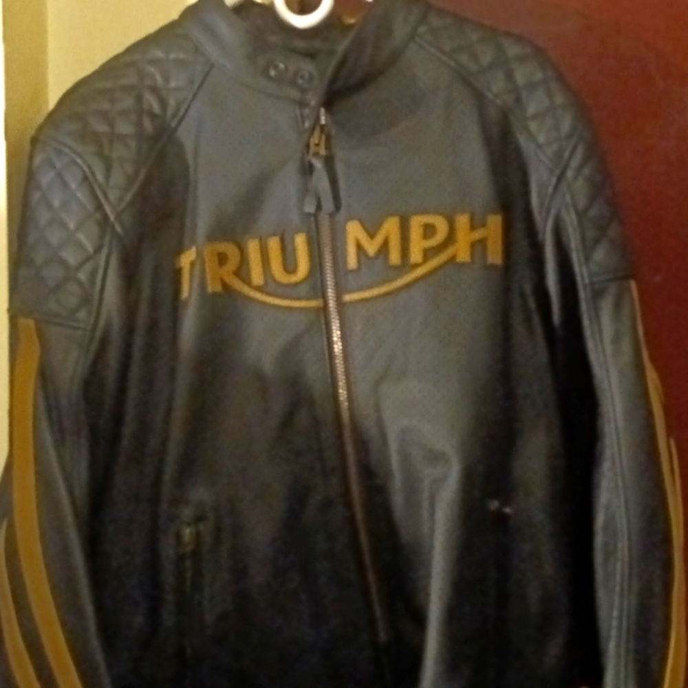 Motorcycle Authentic TRIUMPH leather jacket